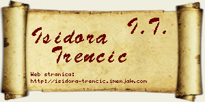Isidora Trenčić vizit kartica